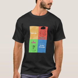 Geben Sie niemals auf: Motivierend Collage Design T-Shirt