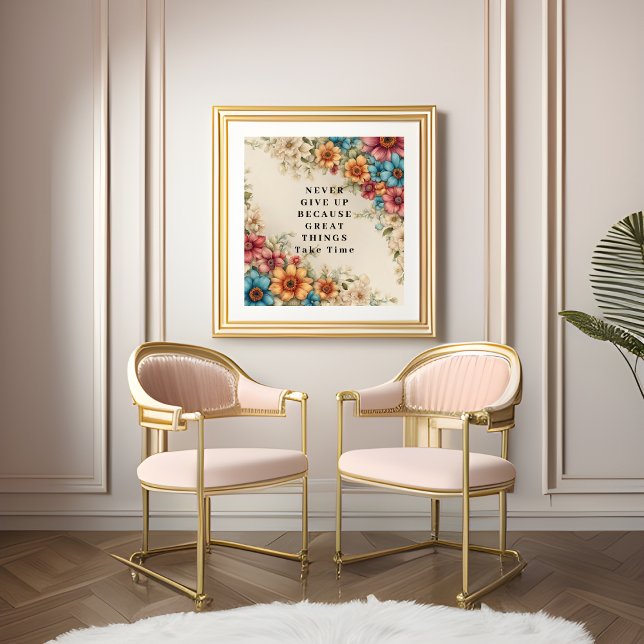 Geben Sie niemals Foto-Druck auf Fotodruck (Never Give Up Photo Print)