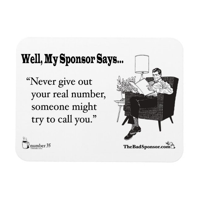 Geben Sie niemals Ihre richtige Nummer.. Magnet (Horizontal)