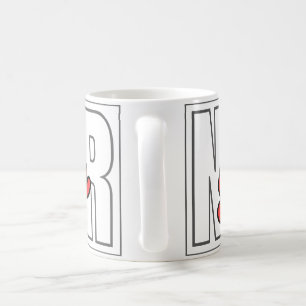 Geben Sie niemals Motivierend Typografie-Zitate au Kaffeetasse