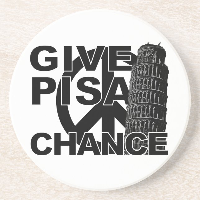 Geben Sie Pisa Chance Untersetzer (Vorne)