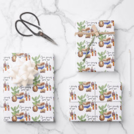 Geben Sie sich ein paar Liebe-Papierblätter Geschenkpapier Set