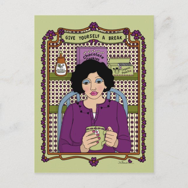 Geben Sie sich eine Break_A_ Postkarte (Vorderseite)