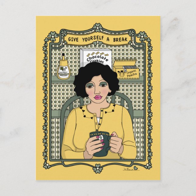 Geben Sie sich eine Break_C_ Postkarte (Vorderseite)