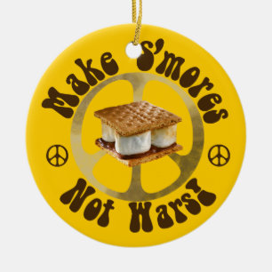 Geben Sie S'mores Frieden eine Möglichkeit Keramikornament