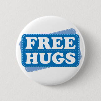 Geben Sie Umarmungen - Blau frei Button