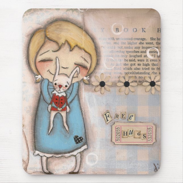 Geben Sie Umarmungen - Mausunterlage frei Mousepad (Vorne)