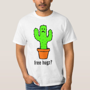 Geben Sie Umarmungs-lustiges Kaktus-Shirt frei T-Shirt