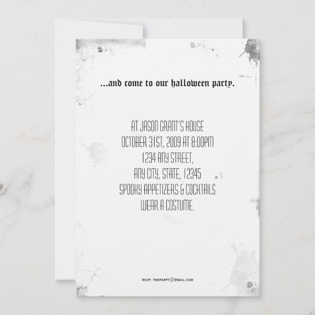 Geben Sie uns ein Zeichen Ihrer Anwesenheit Einladung (Vorderseite)