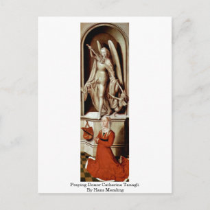 Geberin Catherine Tanagli von Hans Memling Postkarte