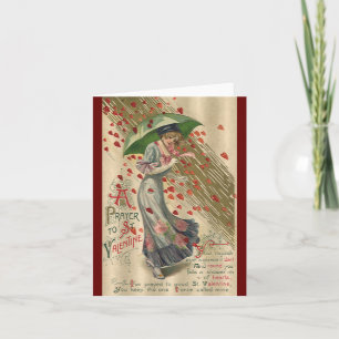Gebet an den Heiligen Valentin, Vintage Victorian  Feiertagskarte
