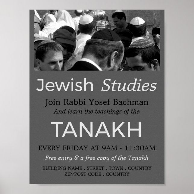 Gebet an der Synagoge, Judentum, jüdische Studien Poster (Vorne)