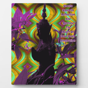 Gebet Buddha Verbindung Plaque mit Easel Fotoplatte