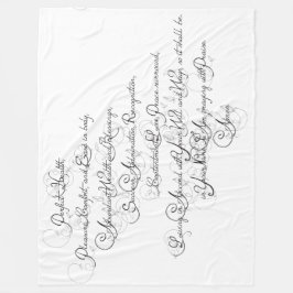 Gebet der Gesundheit und des Segens Fleecedecke