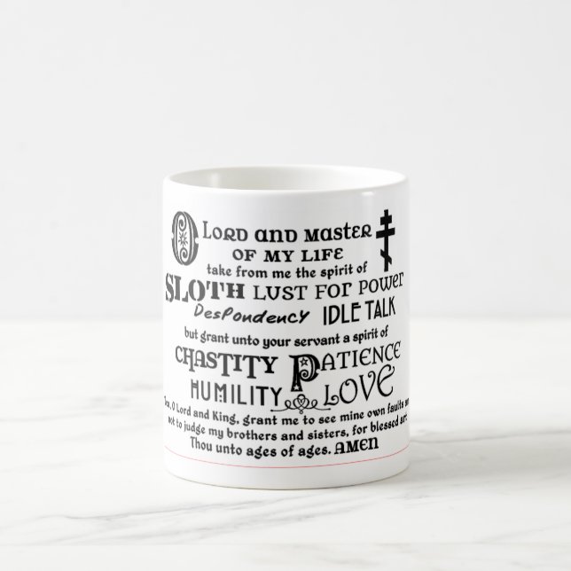 Gebet der Kaffee-Tasse St. Ephrem Kaffeetasse (Mittel)