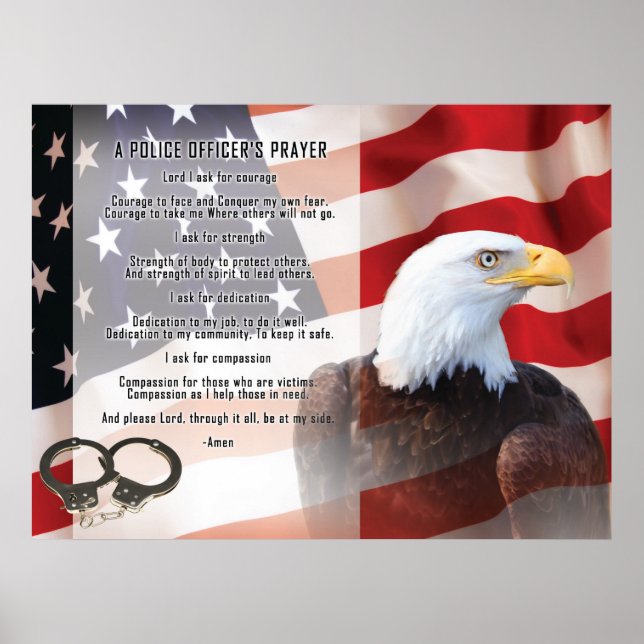 Gebet der Polizeibeamten Poster (Vorne)