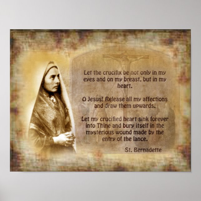 Gebet der St. Bernadette Poster (Vorne)