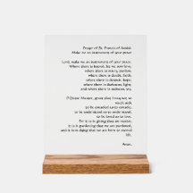 Gebet des Friedens durch den Heiligen Franz von As