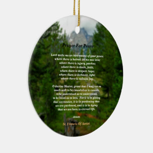 Gebet des Friedens Keramik Ornament