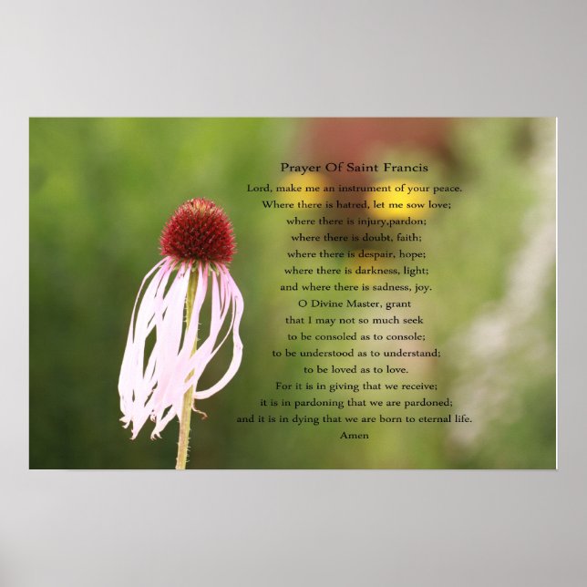 Gebet des Heiligen Franziskus Poster (Vorne)