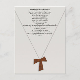 Gebet des Heiligen Franziskus Postkarte