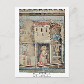 Gebet des Heiligen Franziskus von Giotto Di Bondon Postkarte