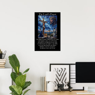 Gebet des Herrn Kreuzigung Kalvarienberg Blitz Stu Poster