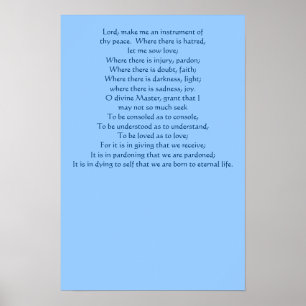 Gebet des hl. Francis Poster