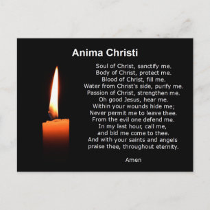 Gebet des Komforts Anima Christi der Christus Postkarte