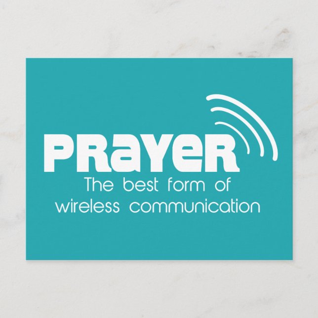 Gebet die beste Form der Kommunikation Postkarte (Vorderseite)