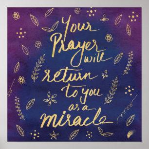 Gebet Faith Hope Miracle Affirmation Art Poster