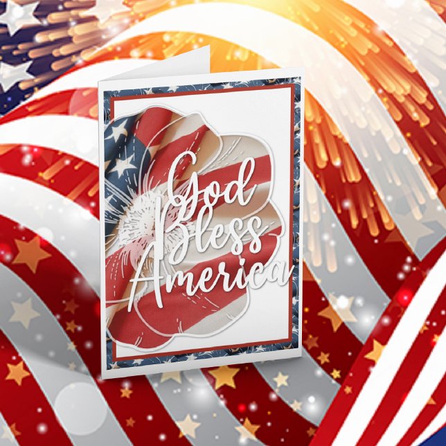 Gebet für Amerika USA FLAG RED WHITE BLUE Karte (Von Creator hochgeladen)