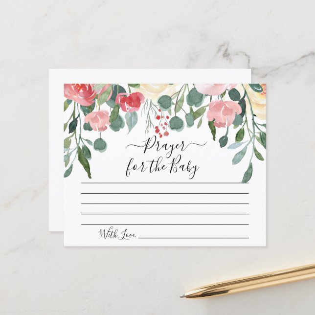 Gebet für das Baby Card Baby Shower Party (Vorderseite/Rückseite Beispiel)