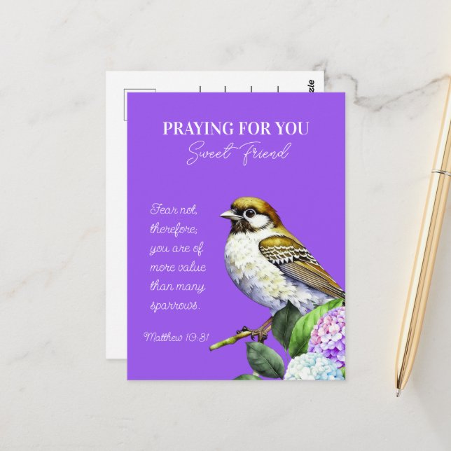 Gebet für dich Liebling Postkarte (Vorderseite/Rückseite Beispiel)