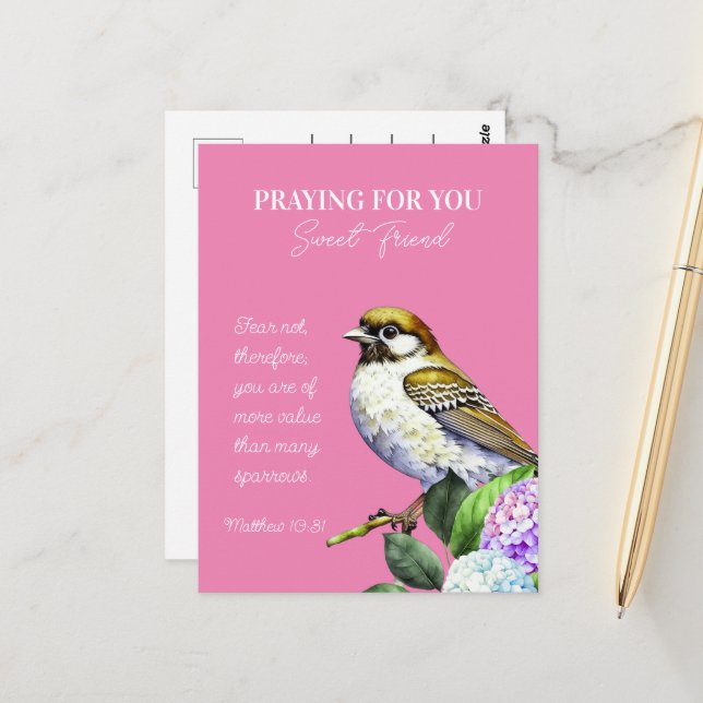 Gebet für dich Liebling Postkarte (Vorderseite/Rückseite Beispiel)