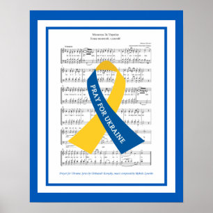 Gebet für die Ukraine Hymne Noten Poster