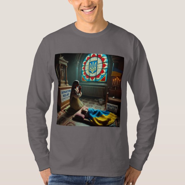 Gebet für die Zukunft der Ukraine T-Shirt (Vorderseite)