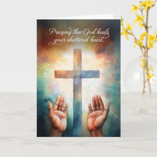 Gebet für ein zerschmettertes Herz - Hände für Got Karte