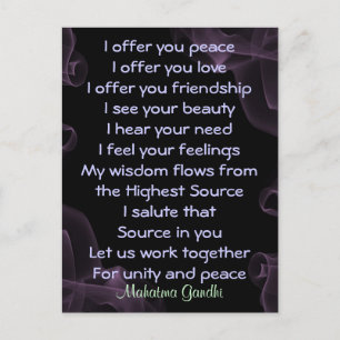 Gebet für Frieden Postkarte