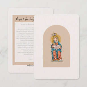 Gebet für gesunde Schwangerschaft - Unsere Frau Dankeskarte