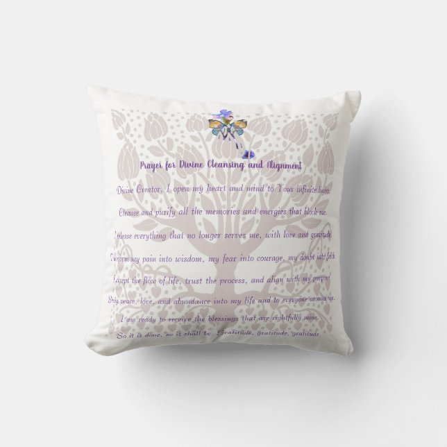 Gebet für göttliche Reinigung und Angleichung Kissen (Vorderseite)