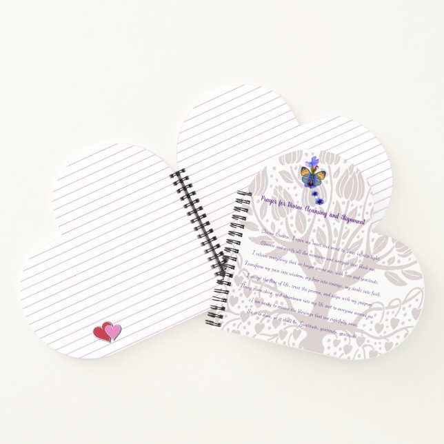 Gebet für göttliche Reinigung und Angleichung Notizbuch (Innenseite)