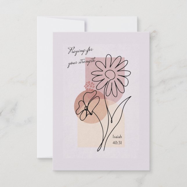 Gebet für Ihre Stärke Dankeskarte (Vorderseite)