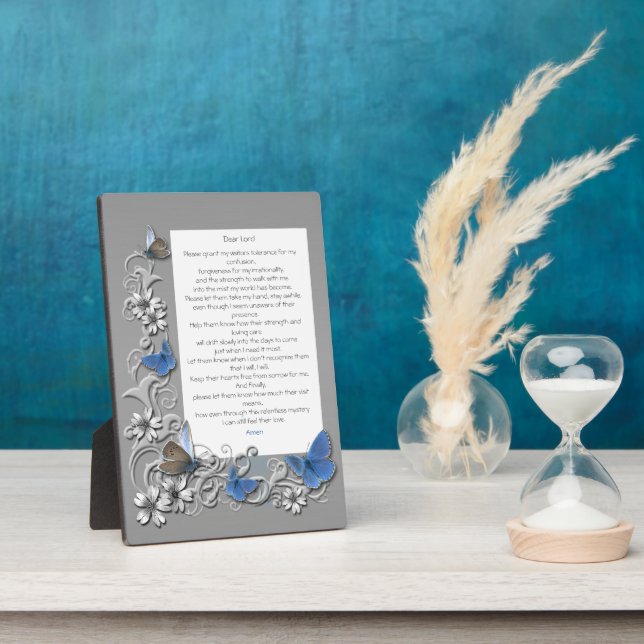 Gebet für Menschen, die mit Alzheimer leben Fotoplatte (Seite)