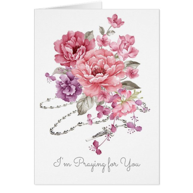 Gebet für Sie Blumenkatholische Heilige Rosenkranz (Vorne)