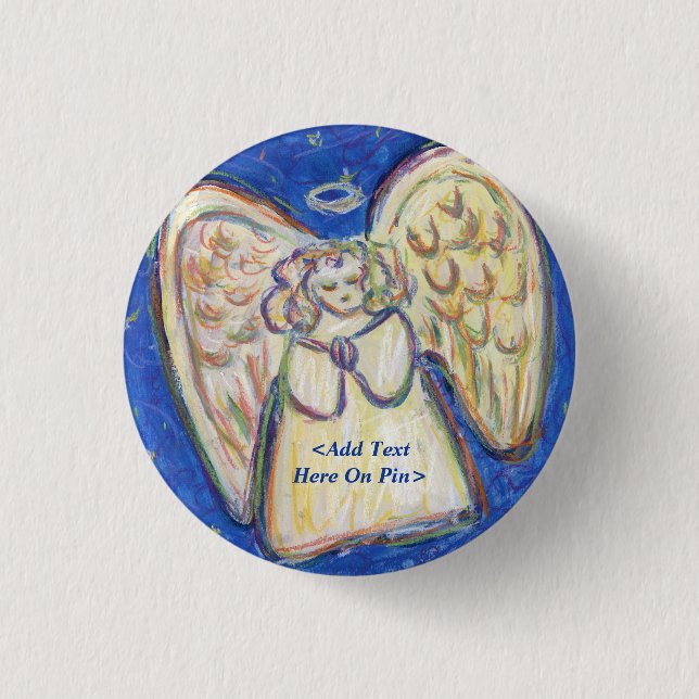 Gebet Guardian Angel Pastel Custom Button Message (Vorderseite)