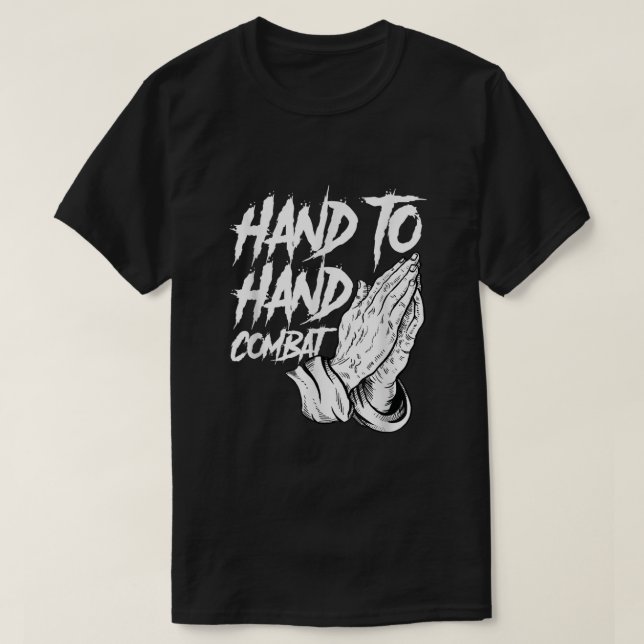 Gebet Hände Christlich Hand zu Hand Kämpfe T-Shirt (Design vorne)