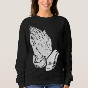 Gebet Hände - Cooler Christlicher religiöser Jesus Sweatshirt