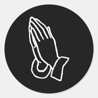 Gebet Hände Gebet Runder Aufkleber