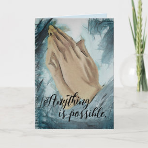 Gebet Hände geklappte Grußkarte Karte